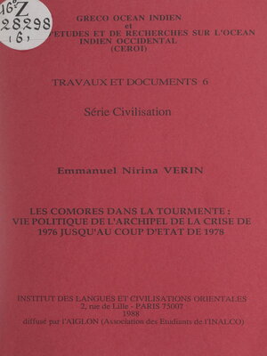 cover image of Les Comores dans la tourmente